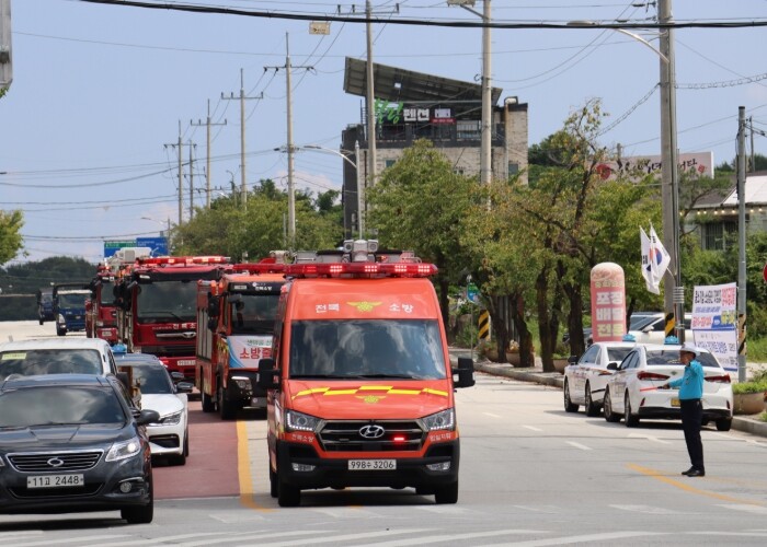 전북특별자치도소방본부, 긴급차량 우선...